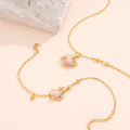 Glowing "Love" Heart Stars Bracelet Necklace Set - Radiate Warmth, Attract Sweet Connections