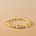 Bracelet en cristal naturel Guerrier doré
