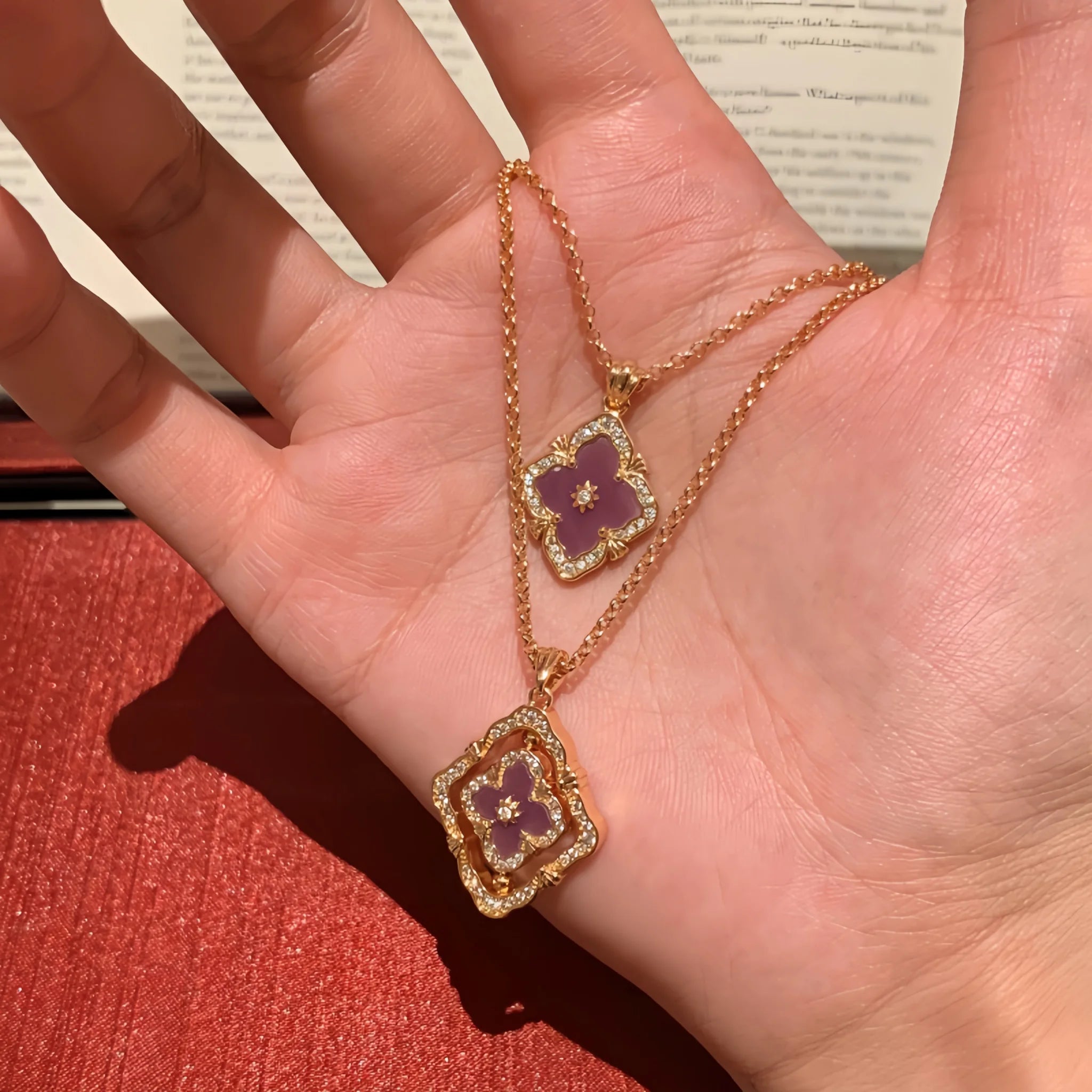 Collier Sakura en jade Hetian