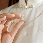 Natural Hetian Jade Peace Donut Gourd Necklace - Blessing & Calm