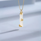 Collier à ajustement facile en quartz clair - Pureté intérieure et expression claire