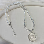 Collier Renard à Neuf Queues en Quartz Clair – Sagesse, Protection, Abondance