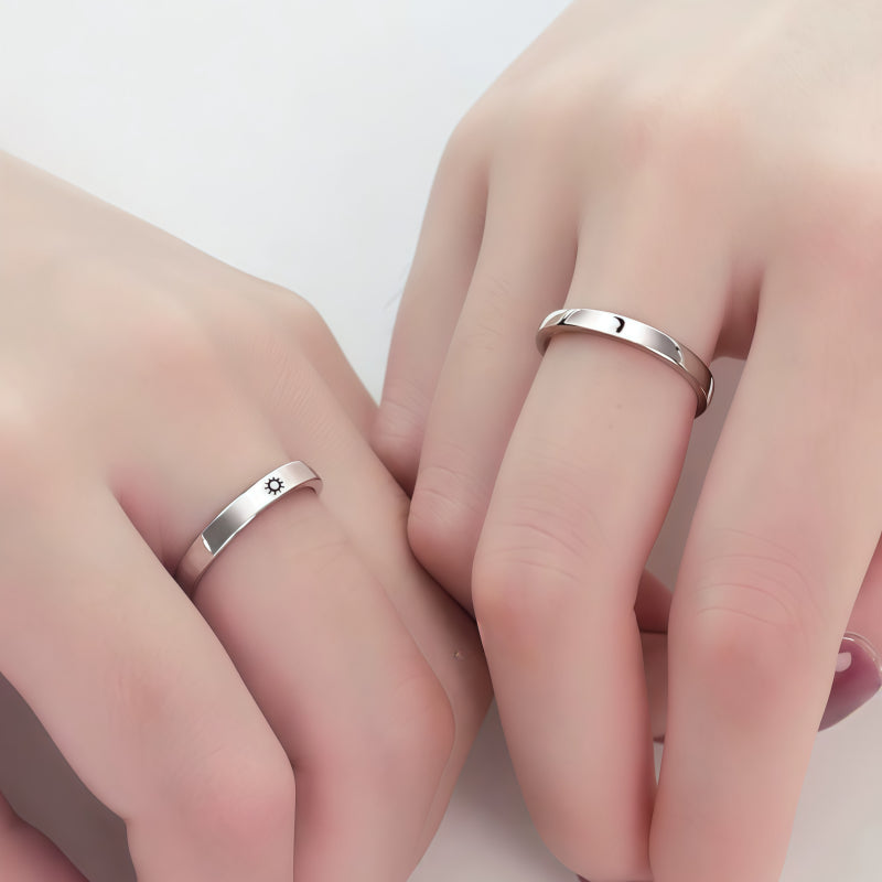 Sun and Moon Stay Together Couple Ring