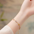 Bracelet triple chance en cristal naturel