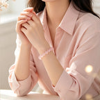 Bracelet Rose en Cristal Naturel pour l'Amour et le Romance