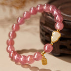 Bracelet en quartz fraise naturel "Gentle Soul"