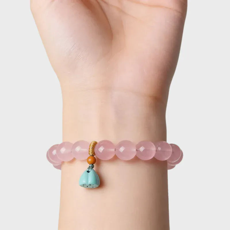 Rose Bliss Natural Crystal Bracelet
