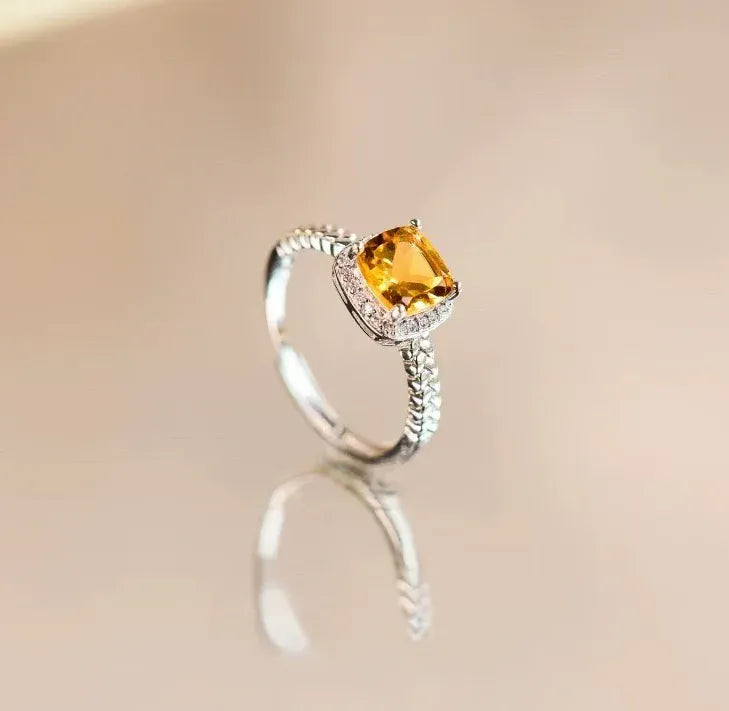 Lucky Wealth Natural Citrine Ring