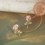 Rose Pink Necklace/Bracelet/Ring/Earrings Set - Sincere Romantic Love