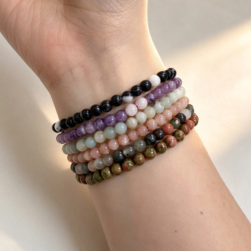 Bracelet tressé floral fait main