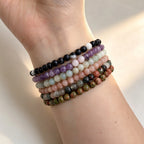 Bracelet tressé floral fait main