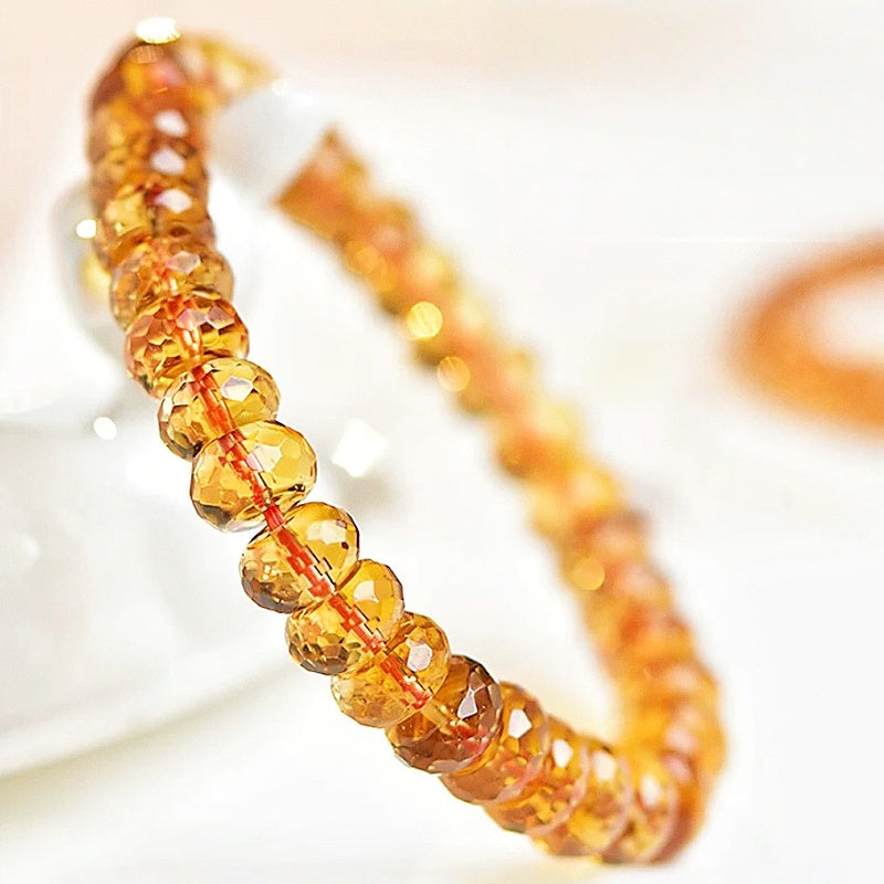 Solar Plexus Chakra Natural Crystal Bracelet