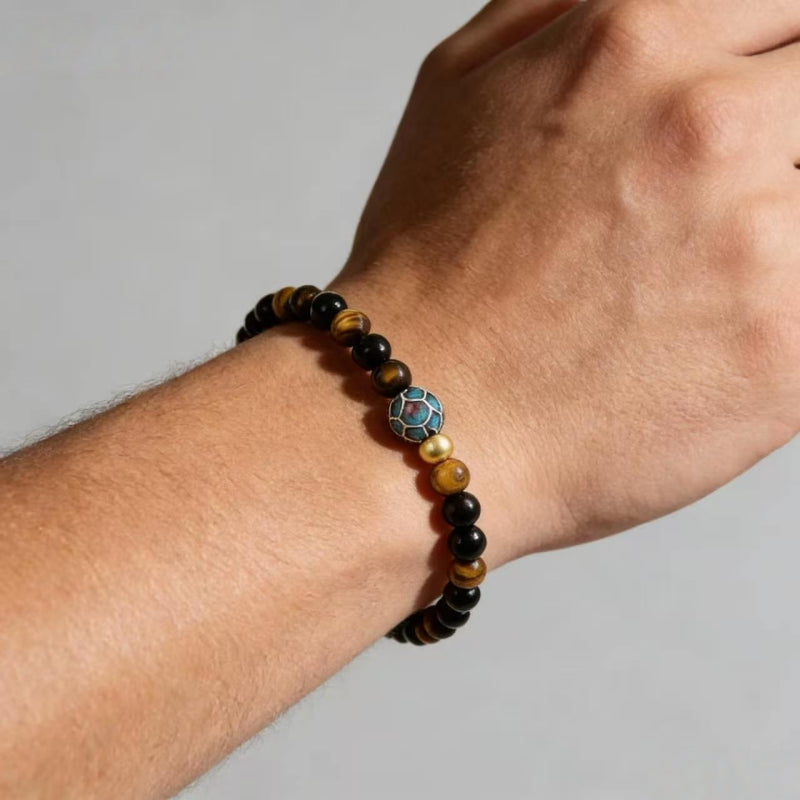 Lotus Protection Natural Tiger Eye Wealth Bracelet