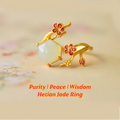 Golden Bough Plum Hetian Jade Ring – Where Luck Meets Inner Peace
