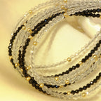 Collier en cristal naturel couronne vintage