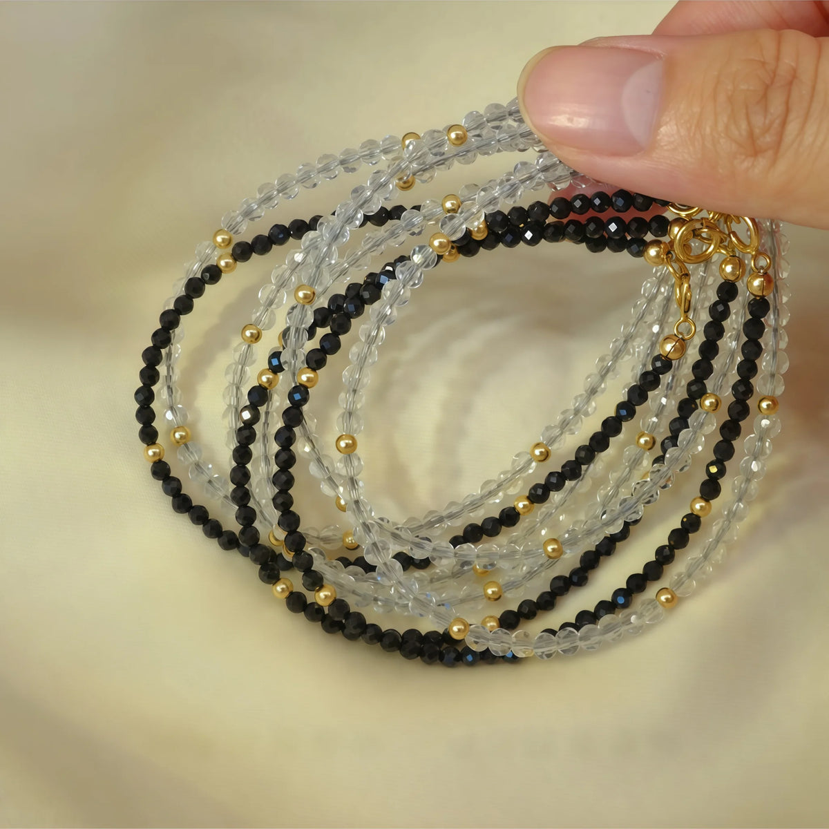 Collier en cristal naturel couronne vintage