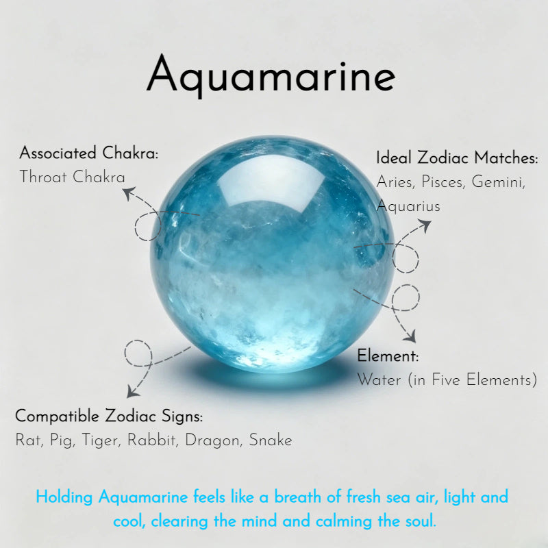 Natural Aquamarine Necklace – Activate Throat Chakra, Clear Expression, Attract Benefactors