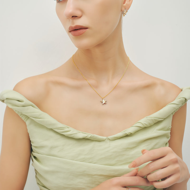 Polaris Mother-of-Pearl Necklace - Guarding Inner Intuition and Positive Intentions