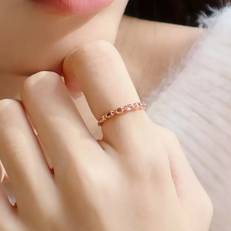 Rose Quartz Ring – Open Heart, Attract Love, Bloom Like Spring