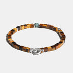 Bracelet en Œil de Tigre Naturel S925 pour Couple - Attraction de Richesse pour Homme, Cadeau de Saint-Valentin