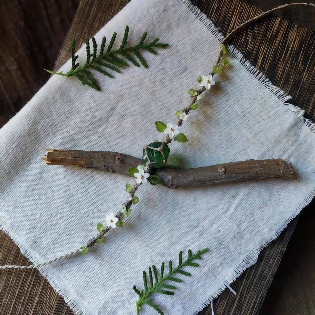 Peridot Botanical Handmade Bracelet - Healing & Renewal