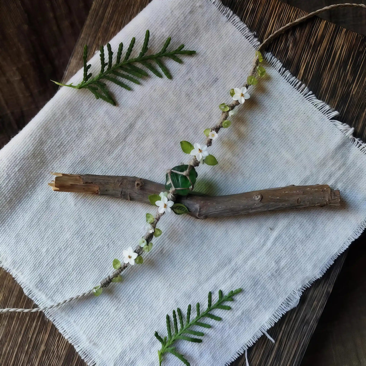 Peridot Botanical Handmade Bracelet - Healing & Renewal