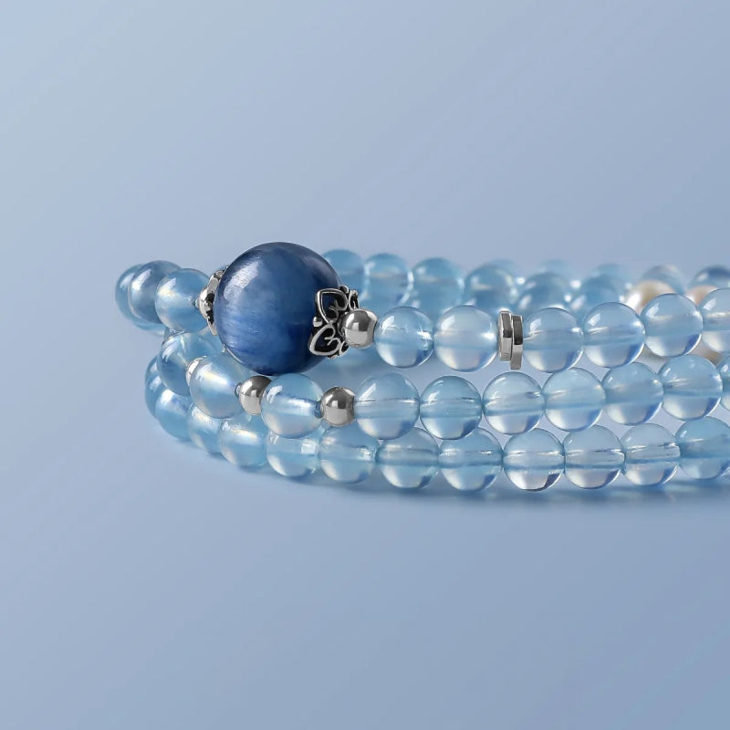 Mermaid's Tears Aquamarine Wrap Bracelet