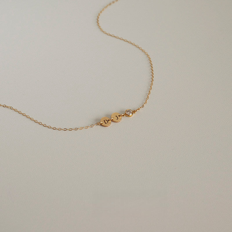 Personalized Name 14K Gold-Filled Customizable Letter Necklace (Non-Tarnishing)