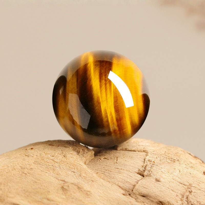 Bracelet Œil de Tigre Naturel — Perles Porte-Bonheur Attirant la Fortune