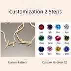 Dainty Personalized Letter Tennis Chain Necklace Custom Jewelry