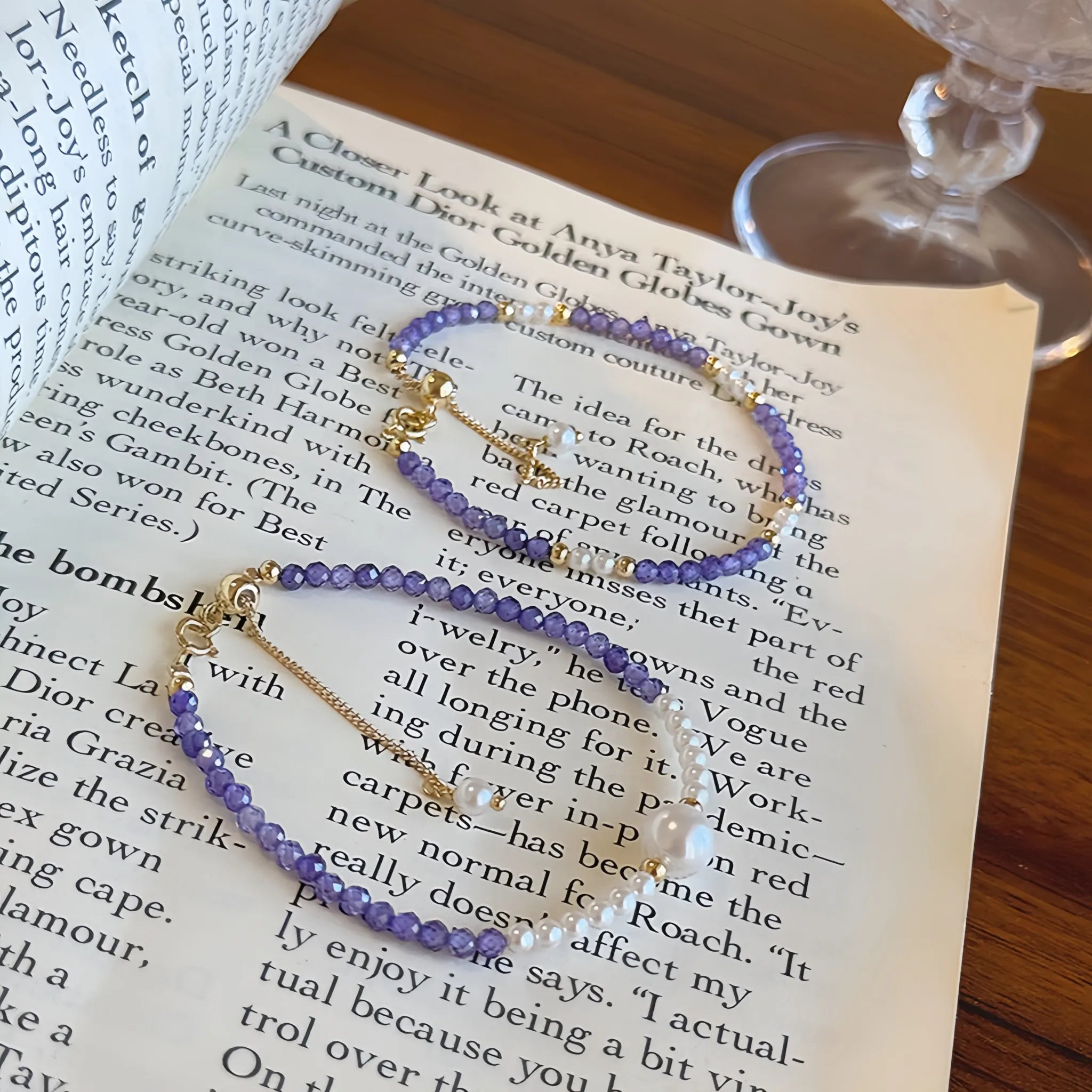 Collier en cristal naturel couronne vintage