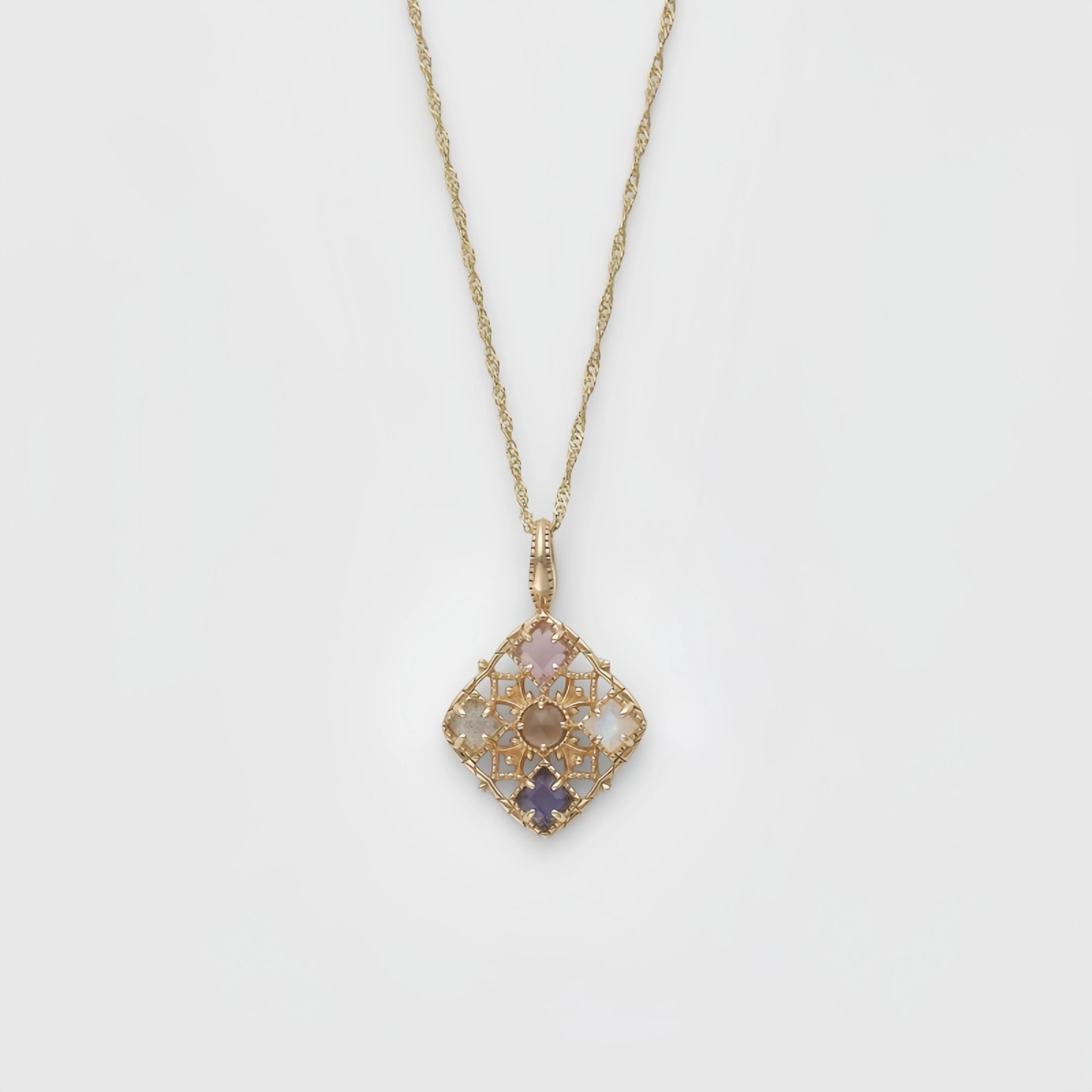 Collier Sakura en jade Hetian