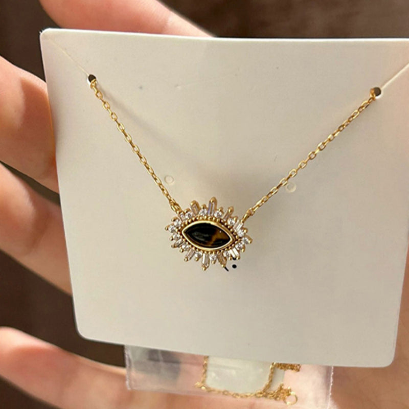 Collier Œil de Tigre naturel mauvais œil - Bloque l'énergie négative et éloigne les mauvais esprits