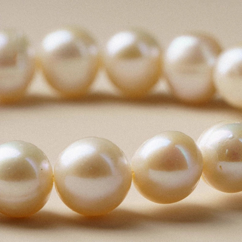 Freshwater Pearl Powder Crystal Bracelet — Rose Quartz Attracts Gentle Love