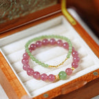 Natural Purple-Pink Jade Stackable Bracelet – Embrace Positive Energy Daily