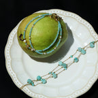 Ice-blue Amazonite Square-cut Facets Stackable Bracelet - Enhance Energy and Balance Spirit
