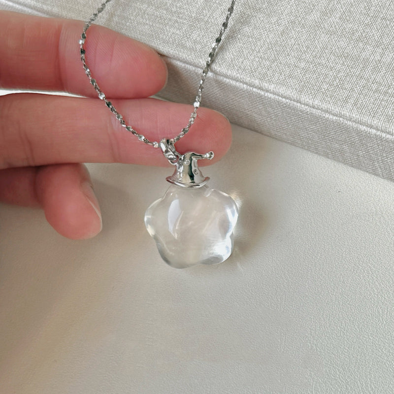 AA Clear Quartz Chubby Star Necklace – Purify Aura, Manifest Wishes