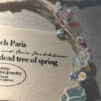 Bracelet tressé floral fait main