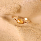 Natural Citrine Ring - Strengthens Money-Magnet Aura