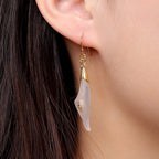 Boucles d'oreilles en quartz clair Clarté Volubilis