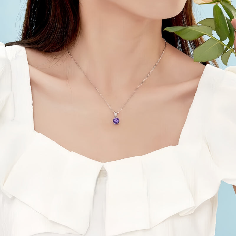 Amethyst Fortune Necklace Star Violet