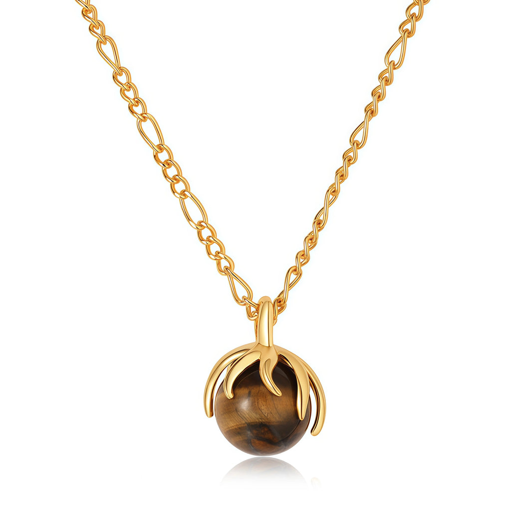 Collier en cristal de quartz clair Pendentif facetté irrégulier