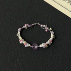 Small Butterfly Amethyst Ping An Kou Macrame Bracelet - Protection & Wisdom Energy Healing