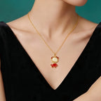 Nephrite Koi Fish Necklace - Symbol of Prosperity and Good Fortune