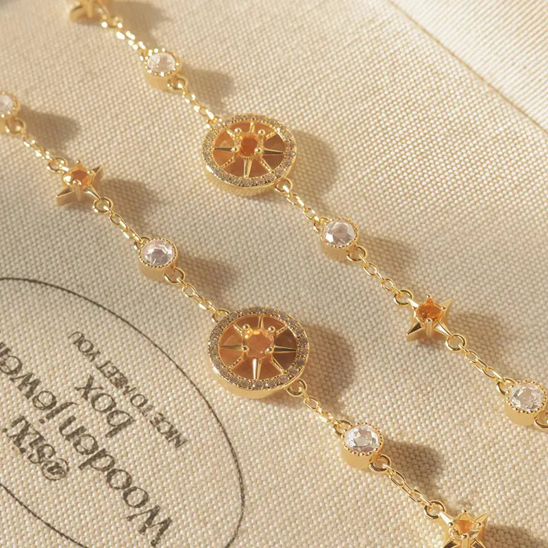 Starlight Compass Citrine Bracelet - Positive Energy & Direction
