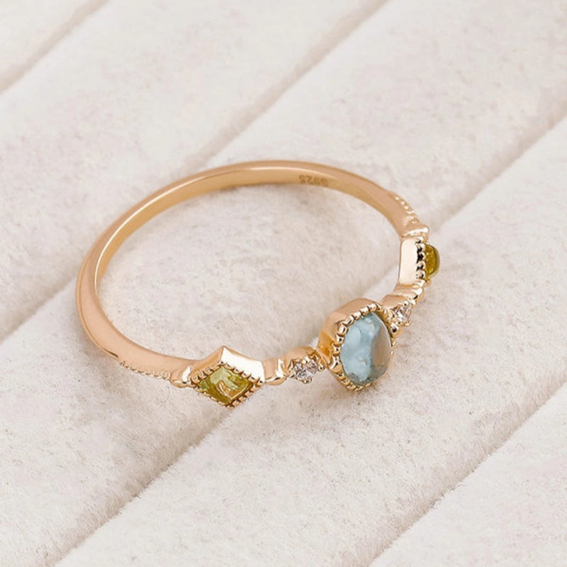 Aquamarine Fortune Ring – Spiritual Protection & Positive Energy