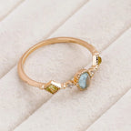 Bague de la Fortune en Aigue-marine – Protection Spirituelle et Énergie Positive