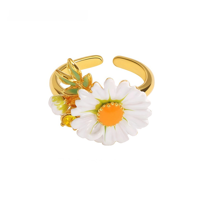 Bague Marguerite Naturaliste Printanière - Bague Innocence