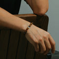 Bracelet en pierre naturelle Œil de tigre S925, Cadeau de Saint-Valentin pour petit ami