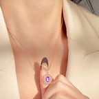 Collier en cristal naturel « Lavender Glow »